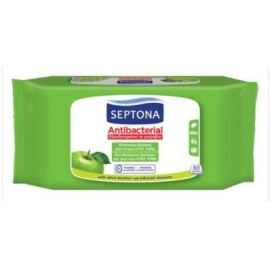 Septona antibakteriális törlőkendő, 60 db, zöld alma
