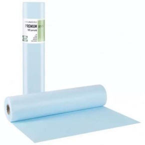Orvosi Lepedő Fóliával ELITE kék Papír+PE 50cm 50m 132lap,  6 tekercs/karton, 32 karton/raklap