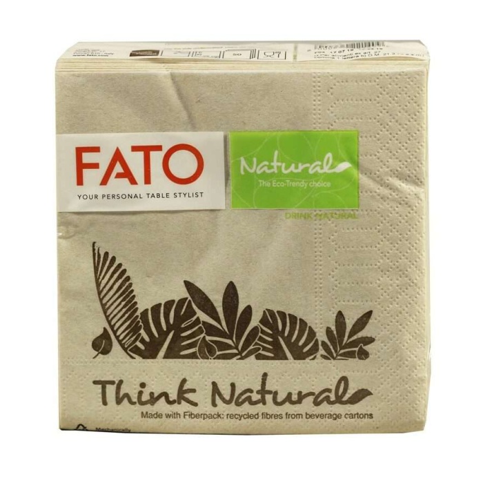 FATO szalvéta 24*24, Drink Natural, 2rtg, 100db/cs, 12 cs/#