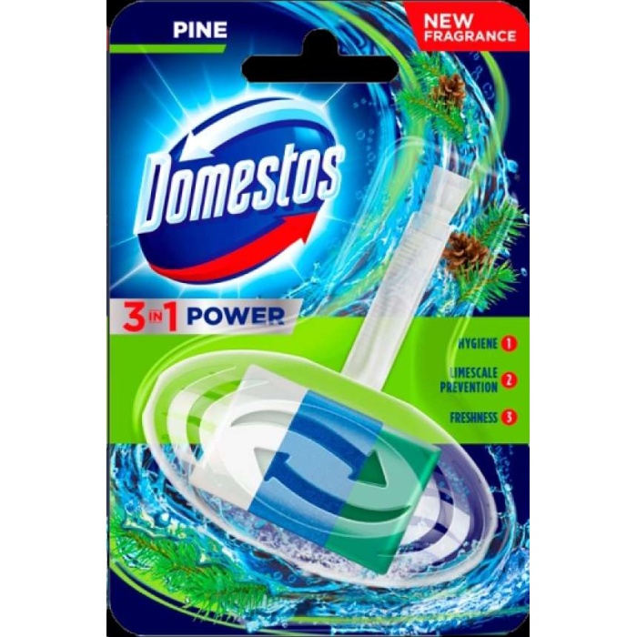 DOMESTOS WC frissítő rúd, illatgéllel, 40 g, "3 in 1", óceán