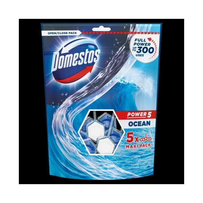 Domestos Wc fertőtlenítő 5 db-os "Power" 5*55g óceán